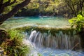 Small waterfall in Plitvice Lakes National Park Royalty Free Stock Photo