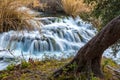 Small waterfall on river Krka Royalty Free Stock Photo