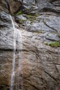 Small waterfall on rock wall background for wallpaper