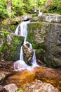 Small waterfall rocks landscape at long exposure Royalty Free Stock Photo