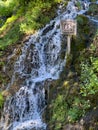 small waterfall in Roski slap in the national park krka in croatia Royalty Free Stock Photo