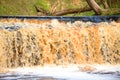 Small waterfall on Sablinka River. Royalty Free Stock Photo