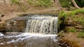 Small waterfall on Sablinka River. Royalty Free Stock Photo
