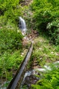 Small waterfall at Scena Waalweg path