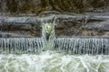 Small waterfall spillway in color Royalty Free Stock Photo