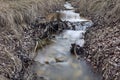 Small waterfall in a stream Royalty Free Stock Photo