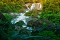 Small waterfall in tropical rainforest ,Thailand