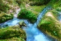 small waterfalls in the Alento River Park in Abruzzo Royalty Free Stock Photo
