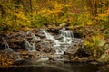 Small waterfalls in the fall 2 Royalty Free Stock Photo
