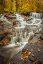 Small waterfalls in the fall Royalty Free Stock Photo