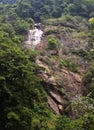 A small waterfalls from the mountain Royalty Free Stock Photo