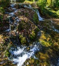 Small waterfalls. Travel to Croatia. Royalty Free Stock Photo