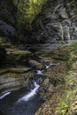 Small waterfalls in Watkins Glen State Park Royalty Free Stock Photo