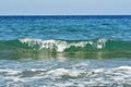 small waves at greek island kalymnos at sunset Royalty Free Stock Photo