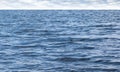 Small waves on pure blue sea water with cloudy sky