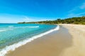 Small waves in Rena Bianca beach in Costa Smeralda Royalty Free Stock Photo