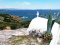 The small white Agios Nikolaos Church, Rafina, Greece. Royalty Free Stock Photo