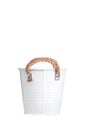 Small white bucket with rope handles Royalty Free Stock Photo