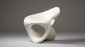 Small White Chair: A Biomorphic Sculpture With Fauvist Chromatics