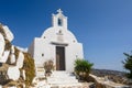 A small white chapel on the top of a hill Royalty Free Stock Photo