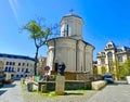 An old church in the city center of Bucharest in Romania Royalty Free Stock Photo