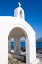 Small white church in sea Royalty Free Stock Photo