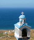 A small white church on the seaside Royalty Free Stock Photo