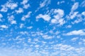 White clouds in bright blue sky as background Royalty Free Stock Photo