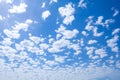 White clouds in bright blue sky Royalty Free Stock Photo