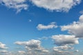 Small white clouds gradually fill the space in the blue sky Royalty Free Stock Photo