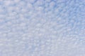 Small white cumulus clouds in blue sky Royalty Free Stock Photo