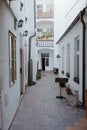 The small white deadlock street in the old city