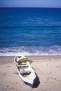 Caribbean Sea White Boat Still Life Royalty Free Stock Photo