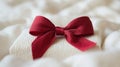 A Small White Gift Box With A Red Bow Royalty Free Stock Photo