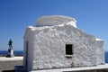 Small White Greek Church, Skyros, Royalty Free Stock Photo