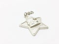 Small White Keychain In White Isolation Background 02