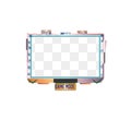 Compact monochrome lcd display module with flexible ribbon cable for electronic projects and prototypes Royalty Free Stock Photo