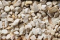 Small white pebbles gravel structure Royalty Free Stock Photo