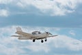 Socata Rallye small white plane in flight