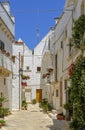 Small street with white buildings