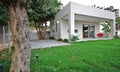 Small white tiny house in Bodrum town Royalty Free Stock Photo