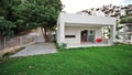 Small white tiny house in Bodrum town Royalty Free Stock Photo