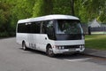 Small White Tour Coach Bus, New Zealand