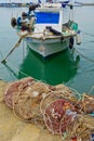 Small Greek Fishing Boat, Thassos Greek Island, Greece Royalty Free Stock Photo