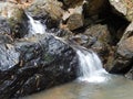 Small waterfall rocks Cambodia background Royalty Free Stock Photo