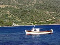 Small White Wooden Fishing Boat