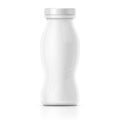 Small white yougurt bottle template Royalty Free Stock Photo