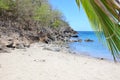A small wild beach and turquoise sea Royalty Free Stock Photo