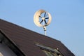 Small wind turbine on roof for private using