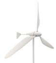 Small wind turbine on white background Royalty Free Stock Photo